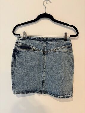 & Other Stories Acid Wash Denim Mini Skirt | Size: 6